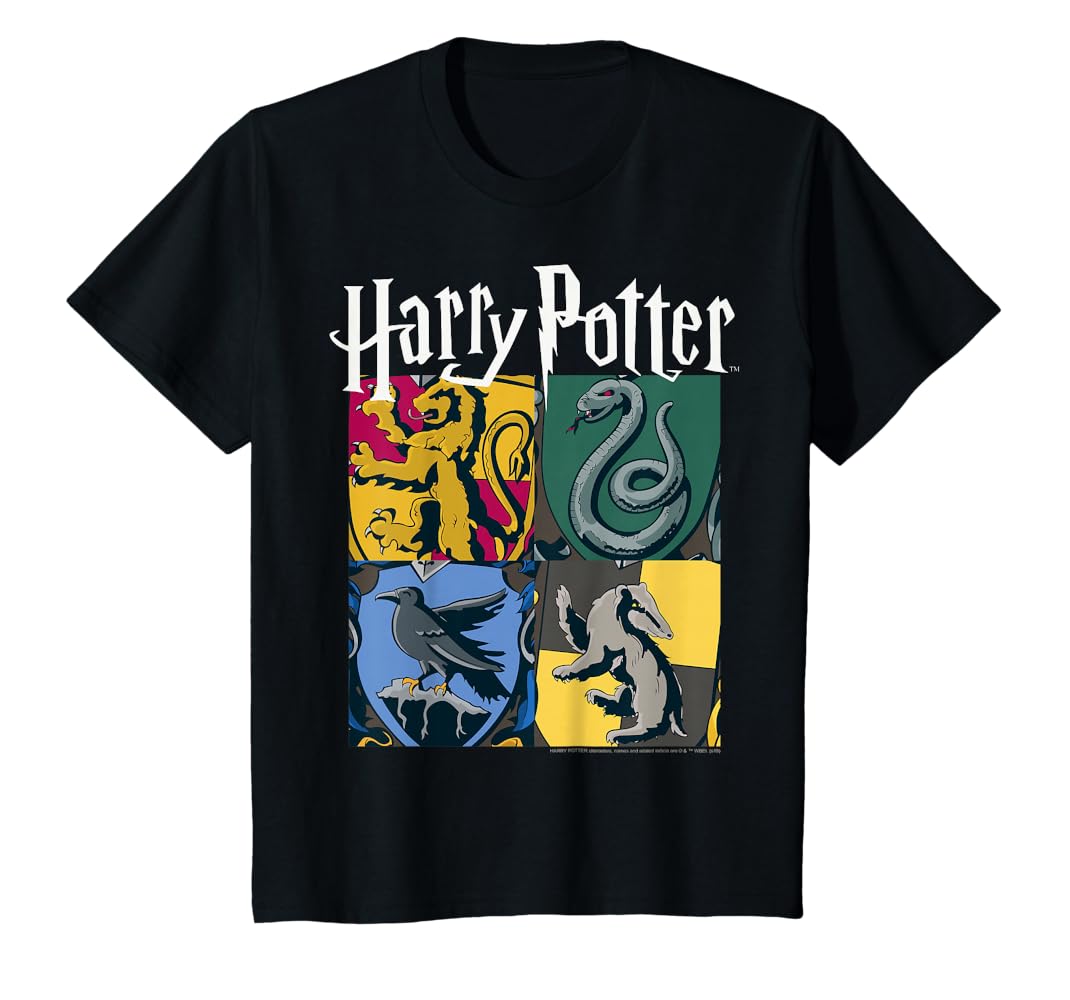 【美品】soe Potter Shirts Amazon.com: Kids Harry Potter House Crest Panels T-Shirt